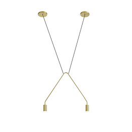 Suspension lamp in brushed gold finish-medium