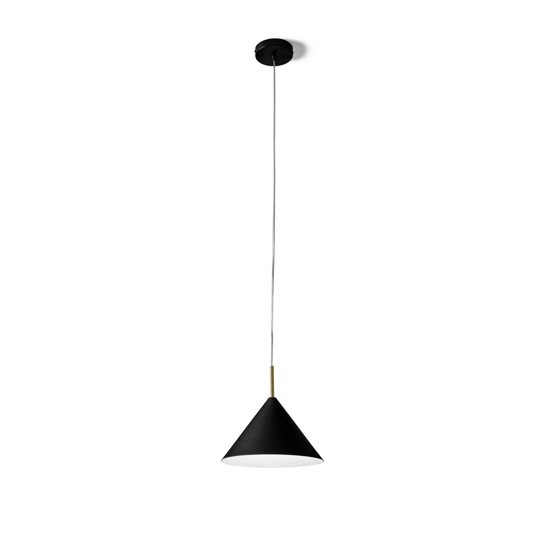 Samoi suspended lamp - Suspension lamp in powder coated metal in soft touch black and white. Medium - Sforzin illuminazione