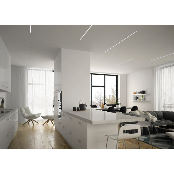 Oropus sistema a Led multipli Murano glass Striscia a Led multipli in alluminio naturale da incasso 50cm