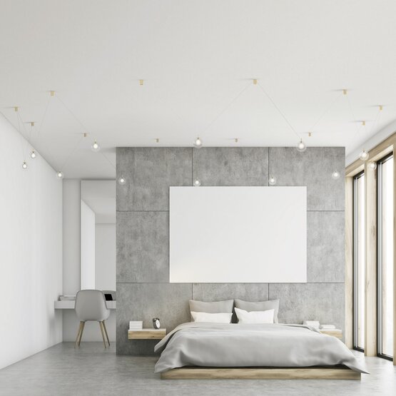 Aladino suspended lamp - Suspension lamp configurable to 12 lights in transparent and satin glass with elements in brushed gold 12-light pendant in borosilicate glass, clear on the outside with
frosted finish on the inside, diameter 15 cm, cable length 200 cm.
The system, composed of metallic parts in a brushed gold finish, is
designed to allow the power supply to be connected to any canopy
and, through the connections, brings light to every lighting point.