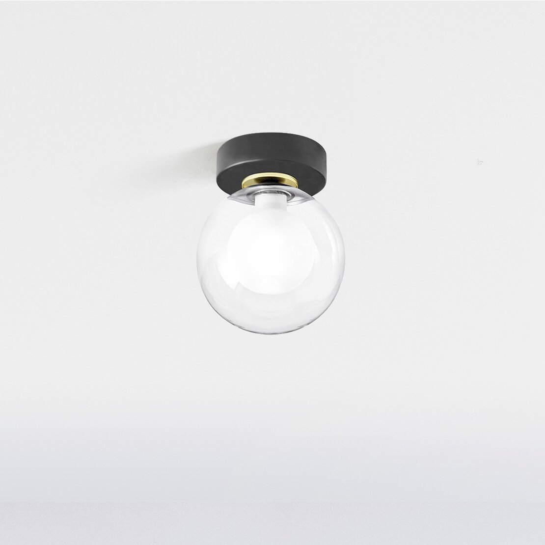 Plafoniera Cosmo - Plafoniera in vetro trasparente - Sforzin illuminazione