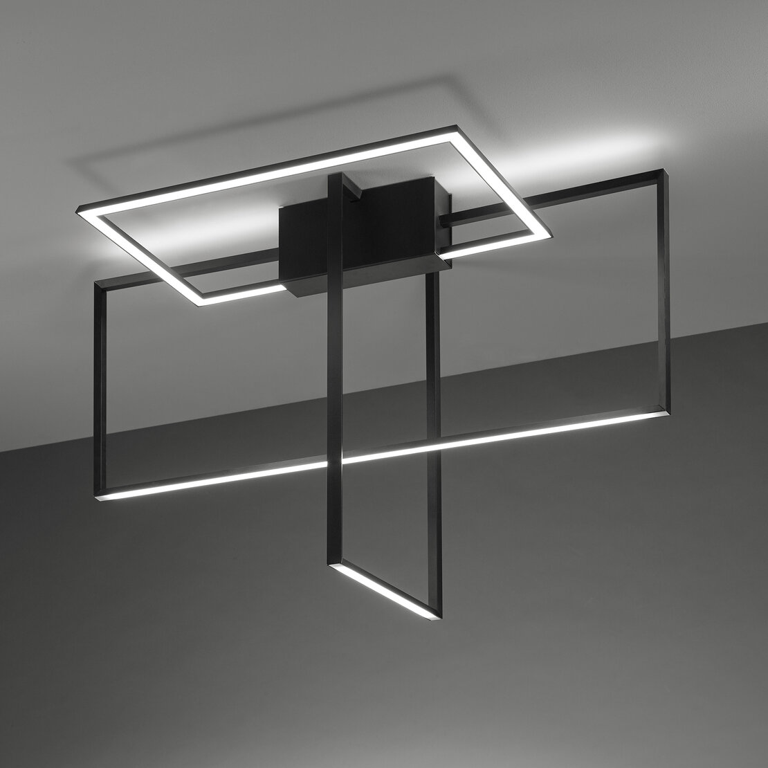 Area ceiling lamps - Matte black Led ceiling lamp with satin effect - Sforzin illuminazione