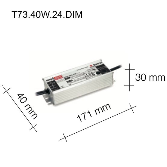 Stromversorgung Murano glass Stromversorgung 24 Volt 40 Watt dimmbar