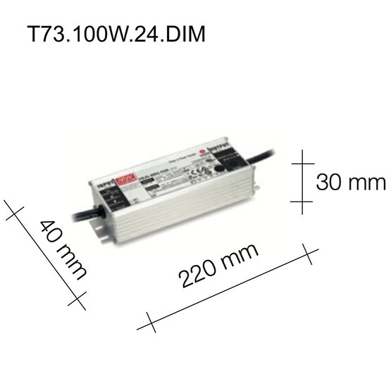 Power supply Murano glass Power supply 24 Volt 100 Watt dimmable