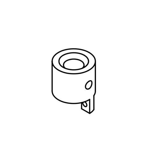 Power cable for Linea series Murano glass Power cable grip for Linea series Brushed aluminium