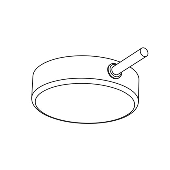 Rosace de plafond pour la série Linea Murano glass Pilote à distance rose couleur noire