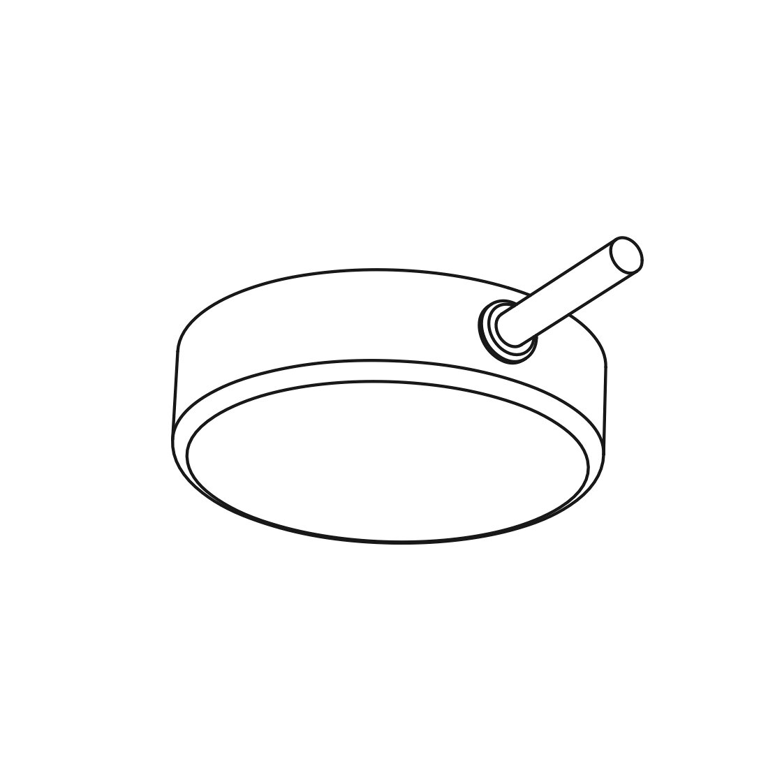 Rosone per serie Linea, Rosone per driver remoto colore nero