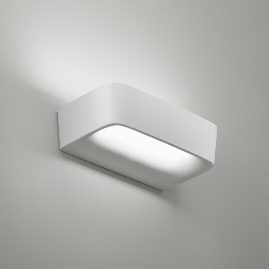 Aki  Murano glass Wall lamp in white recyclable aluminum - Sforzin illuminazione