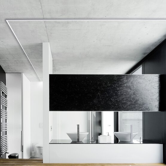 Chalcis-LED-System Murano glass LED-Streifen aus weiß lackiertem Aluminium mit satinierter Kunststoffabdeckung 50 cm