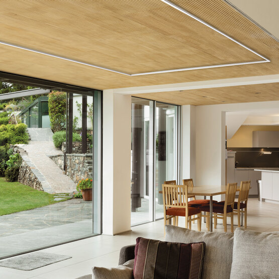 Chalcis Led System Murano glass Natural color aluminum led strip with satin plastic cover 50 cm