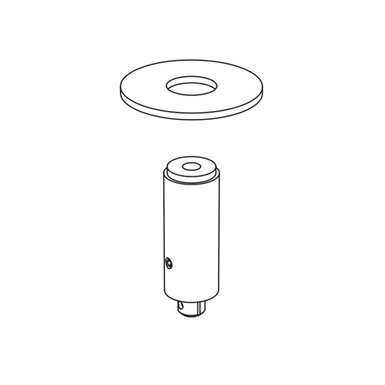 Attacco parete/soffitto, Attacco parete/soffitto per serie Linea colore Alluminio spazzolato